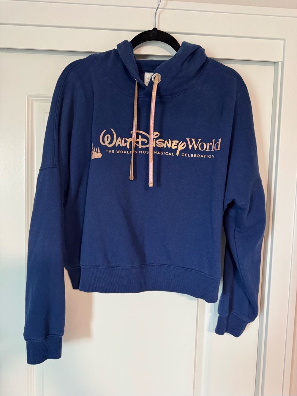 Disney Navy Hoodie with Rose Gold Accent
